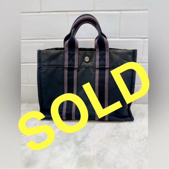 Hermes Handbags - SOLD HERMES Vintage Unisex Y2K 100% Cotton Canvas Fourre Tout PM (Mini Tote)